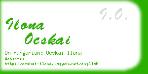 ilona ocskai business card